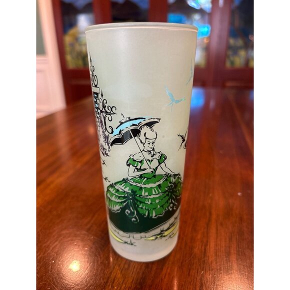 Vintage Southern Belle Frosted Tom Collins Cocktail Glasses. - Picture 12 of 13